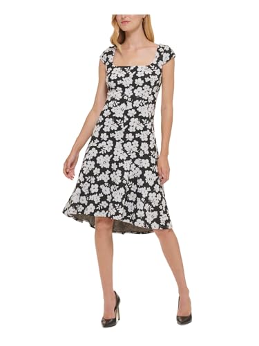 Robe Fourreau Tommy Hilfiger à Manches Courtes et Col Carré pour Femme