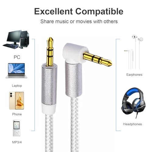 Cable trenzado 3.5mm ángulo recto para audio miniatura 2