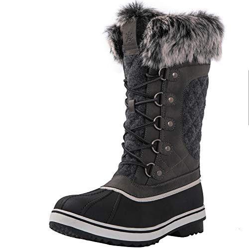 kingshow Globalwin Women's 1918 Grey/DK.Grey Winter Boots 6M