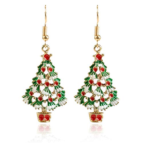 Preisvergleich Produktbild Vektenxi Frauen Weihnachtsbaum Ohrringe baumeln ohrring Partei schmuck langlebig und nützlich