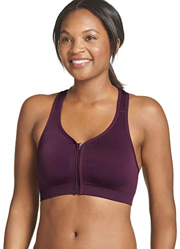 Image of Jockey Active Zip Front High Impact Seamless Bra
