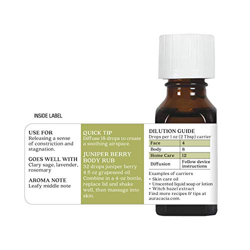 Aceite Esencial de Bayas de Enebro Aura Cacia 0.5 oz miniatura 4