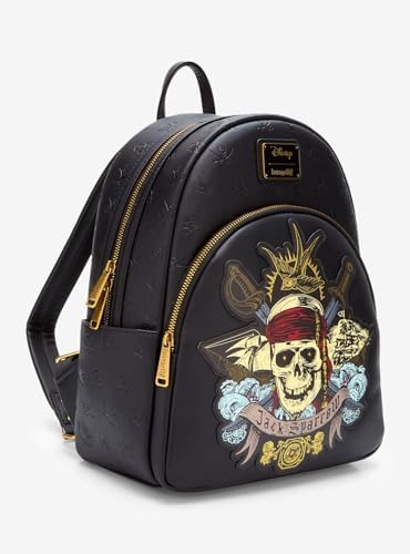 Loungefly Disney Pirates of the Caribbean Jack Sparrow Skull Mini Backpack - BoxLunch Exclusive MULTI NONE image 4