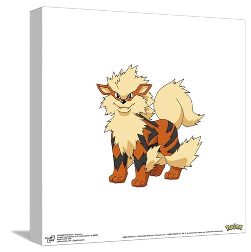 Trends International Gallery Pops Pokémon - Arcanine Canvas Wall Art, Unframed Version, 12