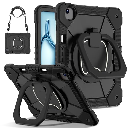 Coque iPad Air 13 pouces M3 idéale en voyage avec support enfant noir