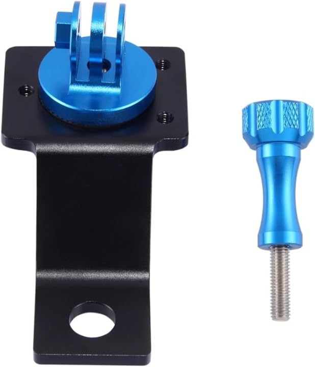Image of SJCAM MB-1 Motorcycle Adapter Mount | Fixed Metal Bike Holder Mount for GoPro Hero New 2018 12 /11 /6 /5 /4 Session Black 3+ /3 /2 /DJI Sports Action Camera | Black /Blue