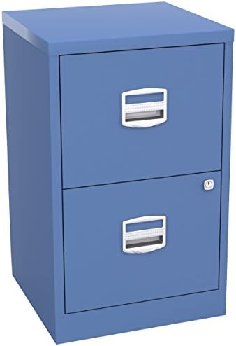 Bisley Steel 2 Drawer Filing Cabinet - Oxford Blue