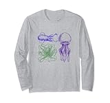 Photo Gallery t-shirt con calamari, polpo e meduse maglia a manica Photo Gallery t-shirt con calamari, polpo e meduse maglia a manica