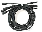 4 Black Silicone Necklace Cord 18' Funky Rubber Snap Add Pendant