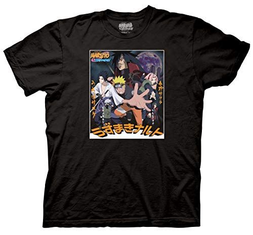 Ripple Junction Naruto Shippuden Adult Kanji Poster Heavy Weight 100% Cotton Crew T-Shirt XL Black Ripple Junction Naruto Shippuden Adult Kanji Poster Heavy Weight 100% Cotton Crew T-Shirt XL Black