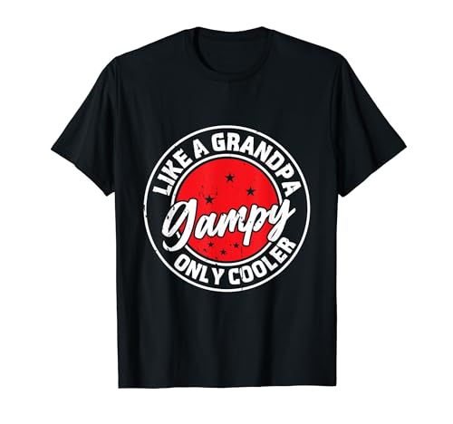 Gampy Like A Grandpa Only Cooler Retro Men Father's Day Camiseta
