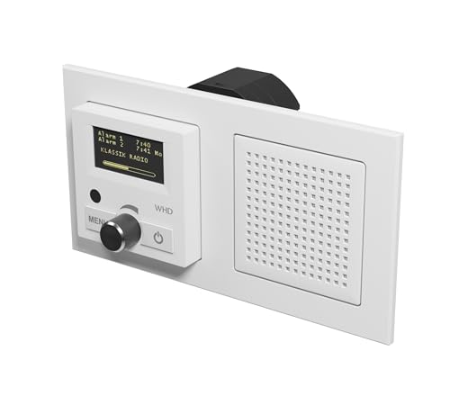 WHD Set radio DAB+ UP KEL 55 RC, bianco – radio da incasso con altoparlante KEL 55 e telecomando; ricezione DAB, DAB+ e FM