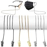 SIGONNA Eyeglass Chains for Women - Metal Glasses Chain - Eyeglasses String Holder Around Neck - Eyeglass Chains Cords Necklace Strap - 3 Pcs