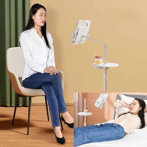 Soporte de pie ajustable y plegable para leer libros cómodamente con manos libres 7