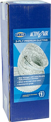 Active Air Acdc425P, 4" X 25' Premium Duct, 4", Silver #TOP1