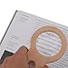 Wood Magnifying Glass, Small Portable Multi Purpose Wooden Professional Handheld Magnifier for Book Reading Study Home, 12.5 x 7.5cm