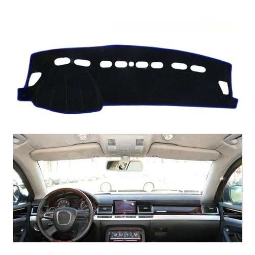Couverture tableau bord pour Audi A8 D3 4E tapis de protection pare-soleil noir