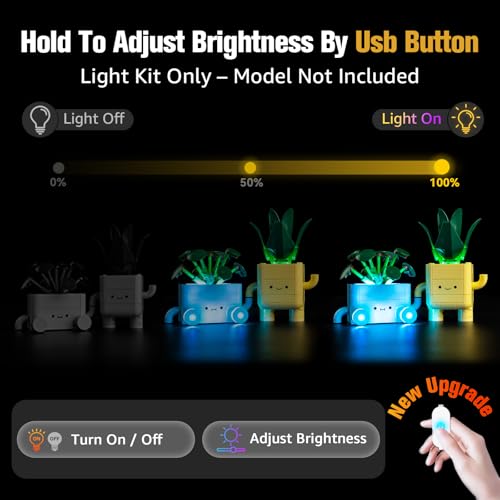 Kit de iluminacion Lego 10349 BrickSoul con luces regulables para plantas botanicas 3