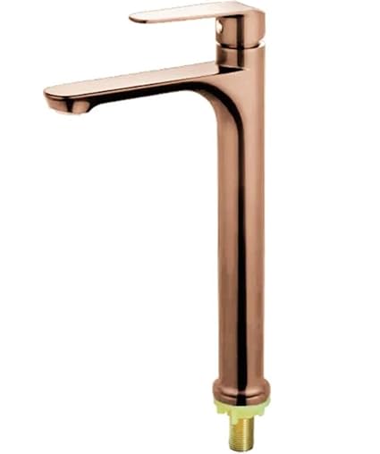 THOISEWELT Kitchen Sink Wash Basin Deck Mounted Sinlge Lever Basin Pillar Cock Brass Material Chrome Finish 12
