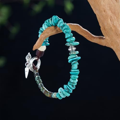 Image of Plumiss Women Boho Handmade Natural Stone Crystal Leather Bead Wrap Bracelets Collection