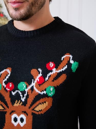 Ventelan Men'S Ugly Christmas Sweater Funny Santa Xmas Crew Neck Sweaters 5 Ventelan Men’S Ugly Christmas Sweater Funny Santa Xmas Crew Neck Sweaters