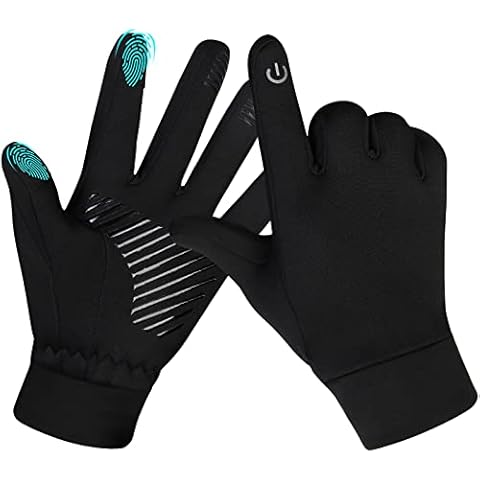 Winter Thermal Lightweight Cycling Gloves for Men Women, Thin Anti Slip Touch Screen Kids Warm Gloves for Running, Climbing, Riding Bike, Driving, Playing football, Hiking, Dog and Hill Walking (M) Cover