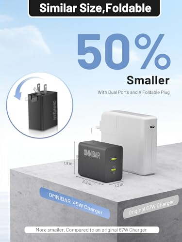 Image of 45W Super Fast Charger USB C Dual Port Android Phone Charger Type C Fast Charging Block, Foldable PD3.0 PPS USB C Wall Charger for Samsung S26 /S25 /S24 /S23 /S22, iPhone 17 /16 /15, iPad, Black