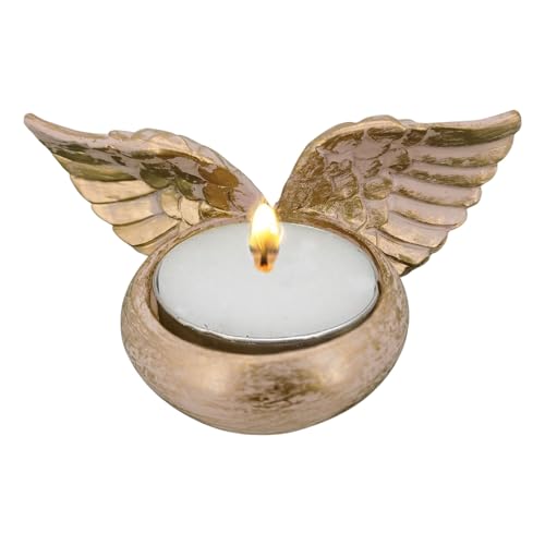 Bougeoir Ailes d'ange | Porte-Bougie Chauffe-Plat avec Figurine d'ailes | Conception d'ailes...