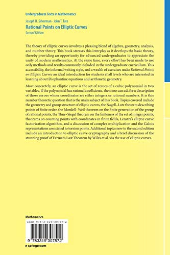 Rational Points on Elliptic Curves (Undergraduate Texts in Mathematics)