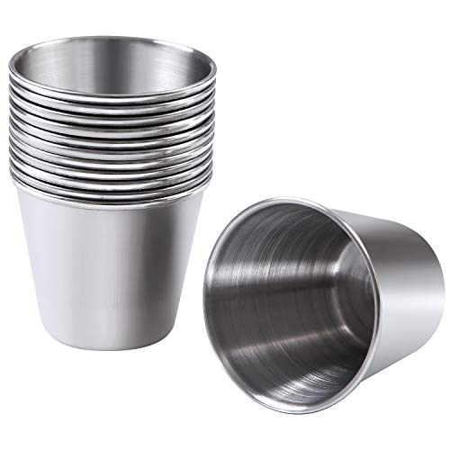 Ruisita 12 Pieces Stainless Steel Shot Cups Stainless Steel Shot Glass Drinking Tumbler (1.5...