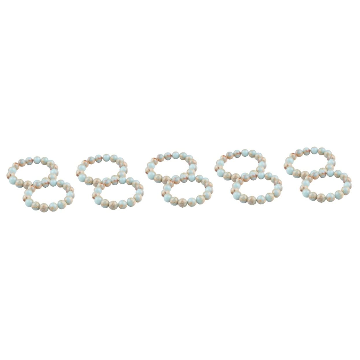 Schmuck Blaue Kugel Armband Perle Mädchen gebettet natürliche Miss Runde Perlen