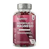 Citrato de Magnesio Gominolas - 90 Gominolas Sabor a Uva, 1454 mg que Aportan 160 mg de Magnesio Elemental - Para 45 Días, Apto para Veganos, Sin Lactosa ni OGM
