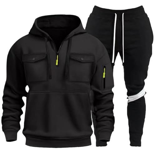 Sweat à capuche décontracté pour homme en coton avec poche kangourou