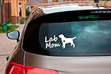 BSD Lab Mom Labrador Dog Breed Decal Sticker Cars SUV Truck Laptop 7.5 Inches Approx. White