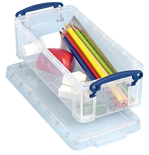 Really Useful Boîte de rangement en plastique Transparent 0,9 l