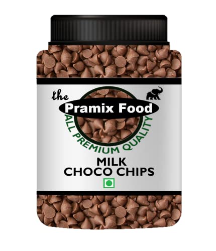 Pramix Milk Chocolate Chips, Choco Chips For Cake Decoration,Baking,Ice Cream (Milk Choco Chips) - 200g