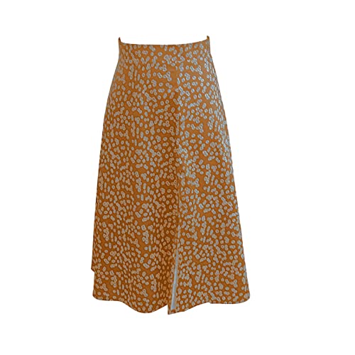 Skirts for Women Trendy Y2K Spring Summer Boho Floral Print High Waist Flowy Split A Line Bohemian Style Maxi Skirt3