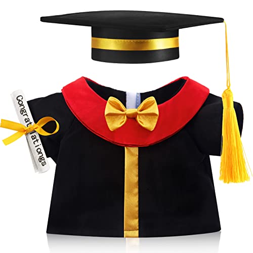 Set of 1 Graduation Teddy Bear Clothes Cap & Gow Outfit Fits Make Your Own Most 14