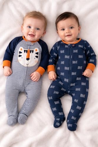 Image of TuddyBuddy 100% Cotton Multi Color Zipper Romper Sleepsuit /Romper /Jumpsuit for Baby Boy & Baby Girl