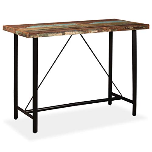Preisvergleich Produktbild vidaXL Bartisch Bartresen Theke Stehtisch Tresentisch Küchentisch Bistrotisch Loungetisch Esstisch Tisch Recyceltes Massivholz 150x70x107cm