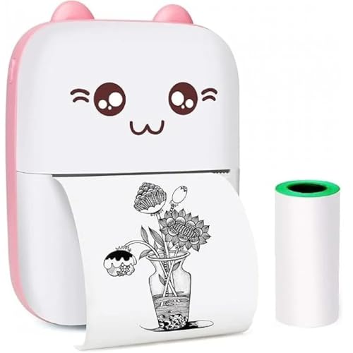 Image of TVARA Mini Pocket Printer, Portable Inkless Bluetooth Wireless Mini Thermal Printer, Compatible with iOS and Android for Journals, Memos, Photos, Receipts, Projects, Birthday Gifts, Girls, Boys, Kids