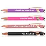 HOWAF 4 PCS Mom Gifts Ballpoint Pen Set, Mom Pen Black Ink Ball point Pens for Mothers Day Gifts from Daughter Son Husband, Gift for Christmas, Birthday, Mother's Day