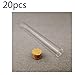 ocpcrn Glass Test Tubes with Cork Stoppers,Flat Bottom Glass Test Tube with Cork Stoppers 12x100mm 8ml Pack of 20