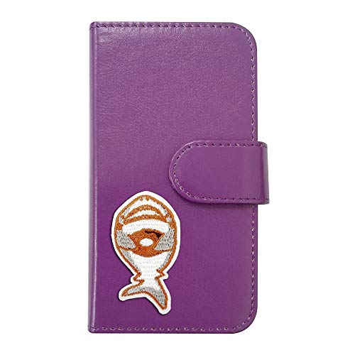 【moimoikka】 iPhone17 Pro Max アイフォン17プロマックス 対応 ケース 手帳型 サメ 動物 キャラクター かわいい 鮫 さめ アニマル (パープル) ダイアリータイプ 横開き カード収納 フリップ カバー スマートフォン もいも