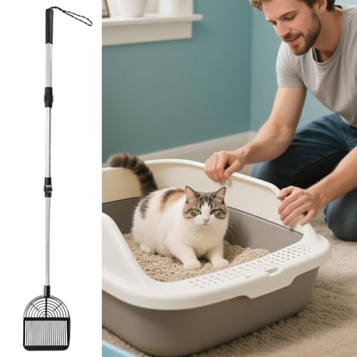 Coletor De Cocô De Galinha - Pá Retrátil para Areia Higiênica - Ferramenta De Limpeza Multifuncional