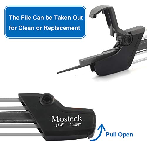 Mosteck Chainsaw Sharpener, 2 in 1 Easy File Chain Saw Blade Sharpener, Chain Sharp Filing Guide, Chainsaw Sharpening Kit - Use on .325 Chainsaw Chains