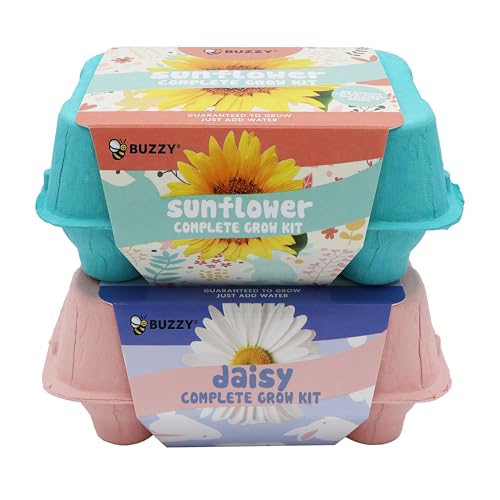 Buzzy Seeds Flower Starter Kit | 2-Pack...