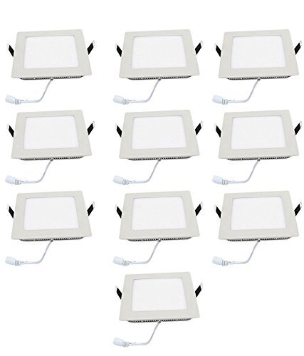 D’Mak™ 6-Watt Ultra Slim Square Conceal Ceiling Light('IP50 ' Dust Proof) Focus Pure Cool White Panel Light Flush Mount Ceiling (Pack of 10) | led Ceiling Light | | 6 watt Ceiling Light |