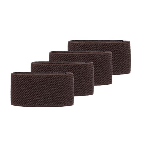 ベルトループ ベルトキーパー マジック式 4個セット タクティカルベルト固定/サスペンダー留め具としても活用 伸縮ゴム製 装着簡単ずれ防止 ベルト幅5~5.8cm対応 (コーヒー)