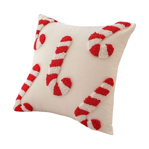Feizikaw Hristmas - Funda de cojín de 45 x 45 cm, 1 funda de cojín de Navidad, decoración de Navidad, fundas interiores (J, A)